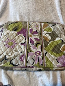 "VERA BRADLEY~ ACOLCHADO~ CREMALLERA ALREDEDOR~TABLETA FLORAL/FUNDA PARA PORTÁTIL~14x10""" - Imagen 1 de 7