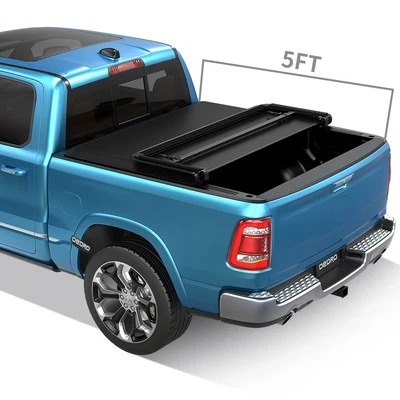 5FT Bed Tonneau Cover Tri-Fold For 2015- 2026 Chevy Colorado GMC Canyon Crew Cab Foto 1 de 4