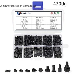 420tlg Computer Schrauben Montage Set Für PC-Motherboard Ersatzschrauben Sortim - Bild 1 von 12