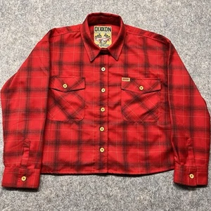 Dixxon Flannel The Loveless Womens Shirt Large Plaid Button Long Sleeve Cropped - Picture 1 of 6