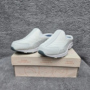 Easy Spirit Traveltime weiße Strick-Pantoletten Turnschuhe Größe 8W - mit Karton - Bild 1 von 12