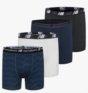New Balance Boy's 3.5" Underwear Premium Performance Boxer Briefs (4 Pack) NewXL - Picture 1 of 7
