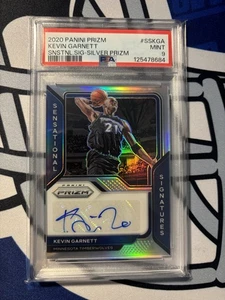 Kevin Garnett 2020 Prizm Sensational Signatures Argento Autografo PSA 9 SSKGA - Foto 1 di 2