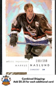 2002-03 Upper Deck Arttistic Impressions #87 Markus Naslund Gold #/199 Canucks - Imagen 1 de 2