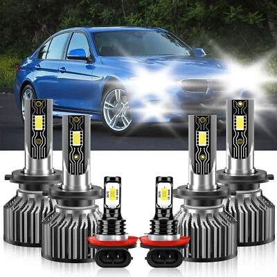 For BMW 328i GT xDrive 2014-2016 LED Headlight +Fog Light Bulb High/Low Beam Kit - Image 1 of 4