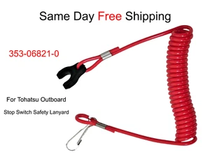 353-06821-0 para interruptor de parada Tohatsu cordón de seguridad fueraborda переключатель шнурок - Imagen 1 de 6