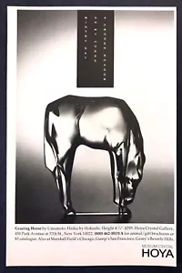 1993 Museo Hoya Caballo de Pastoreo de Cristal de Umemoto foto de colección anuncio impreso - Imagen 1 de 1