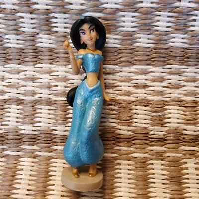 Usado en Excelente Condición Disney Store Auténtica Princesa Jazmín 3.5" Figura Decoración de Pasteles Aladdin Teal Foto 1 de 4