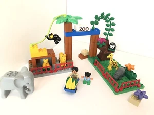 Lego Duplo; Zoo 4663 - π―% Complete W Lions Panda. Monkey & Elephant Panda Hippo - Picture 1 of 7