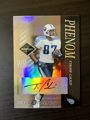 Tyrone Calico 2003 Leaf Limited Phenom Silver Spotlight Rookie Auto /15 #132 RC - Image 1 of 2