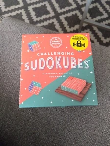 New Challenging Sudokubes Game With 6 Puzzles Wooden Sudoku Number 12 Years + - Picture 1 of 3