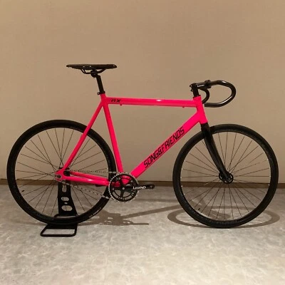 Fixed Gear Fahrrad Single Speed Fahrrad Kohlefaser Gabel 700C Räder Radfahren Neu - Bild 1 von 4