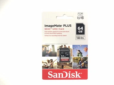 SanDisk 64GB ImageMate Plus SDXC UHS-1 Memory Card*130MB/s*Full HD*SD Card GB  - Image 1 of 2