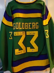 Signed Shaun Weiss Autographed Inscriptions Mighty Ducks Goldberg Jersey PSA COA - Picture 1 of 17