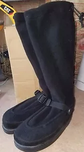 NUOVI STIVALI INVERNALI ALTI UNISEX TAIGA IN PILE POLARE NERI TAGLIA 10 DONNA O UOMO - Foto 1 di 6
