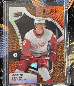 2021-22 Allure Leopard Rookie rc #130 Moritz Seider Red Wings NHL *Read Desc*