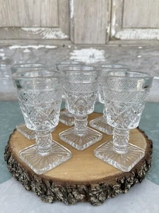 (6) Imperial Glass Cape Cod Clear Stemmed Cordial Glasses - Picture 1 of 6