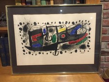 Important Joan Miro Lithograph Titled "Star Scene" 