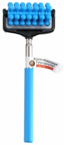 Edelstahl Teleskop-Massageroller Roller ausziehbar von ca. 20 bis 44 cm - blau - Bild 1 von 1