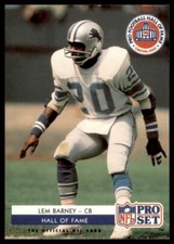 1992 Pro Set Hall of Fame Lem Barney Detroit Lions #SC1