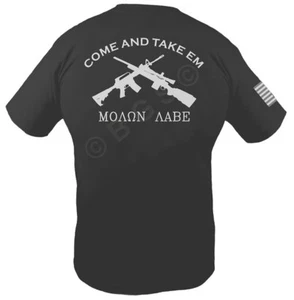 COME AND TAKE IT THEM T shirt MOLON LABE M1A & AR-15 S-3X 2ND AMENDMENT PRO GUN - Picture 1 of 2