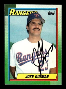 1990 Topps #308 Jose Guzman HAND SIGNED AUTO - Picture 1 of 2