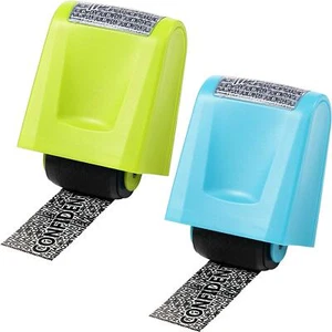 2Pack Identity Theft Protection Roller Stamp ID Guard Security Stamp for Address - Picture 1 of 4
