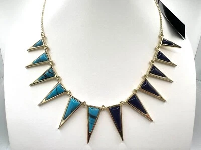 Collar House of Harlow 1960 turquesa/azul triángulo Foto 1 de 3