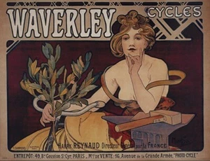 BICYCLE VINTAGE AD POSTER Waverley RARE HOT NEW - Picture 1 of 1