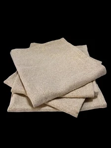 Set of 4 Nicole Miller Home Light Tan Cloth Napkins Gold Shimmer 17"x 17" NWOT - Picture 1 of 8