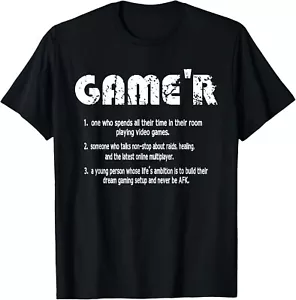 Game_r Funny Gamer Definition Video Games Gaming Teen Boys Gift Unisex T-Shirt - Picture 1 of 4