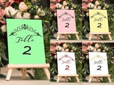 Wedding Table Numbers Flourish Design Place Cards Table Centerpieces Decor 1-25