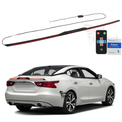 For Nissan Maxima Sedan 16-23 Car Rear Trunk Spoiler Wing w/LED Tail Light Strip - Image 1 of 4