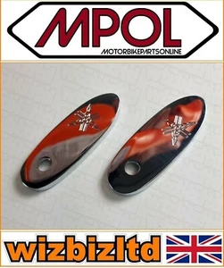 Comet Paar Chrom Spiegel Grundplatten Yamaha FZR600 1989-19 MBPY06CH - Bild 1 von 12