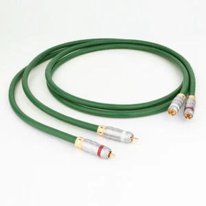 Paire de cuivre 7N OCC haut de gamme avec connecteur plaqué or câble audio HI-FI RCA Cinch - Photo 1/8