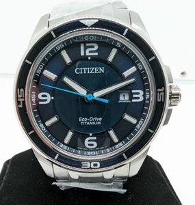 Citizen Brycen Super Titanium Sapphire BM6929-56L Blue Dial Men's Watch - Picture 1 of 7