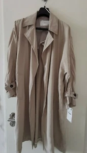Zara, Trench Coat, Mantel, Duster, Gr. M, Steinfarben, open, neu - Bild 1 von 5