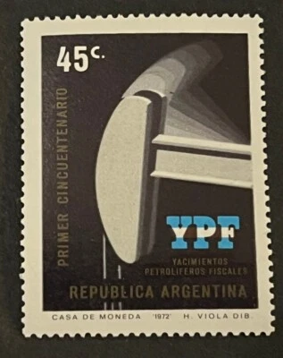 Travelstamps: 197 Argentina Stamps Scott # 976 - 45c Oil Industry Mint MNH OG - Image 1 of 4