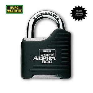 Burg Wachter ALPHA 800 65mm Padlock -Free Postage In Australia - Bild 1 von 5