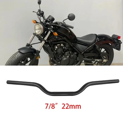 Motorcycle 7/8" Handlebars Tracker Drag Bars Matte Black For Honda Grom MSX125 Foto 1 de 4
