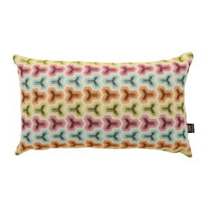 New Soft Carnival Living Woven Multi Colour Geometric Pattern Fabric Cushion - Picture 1 of 3