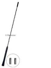 Tige Antenne Voiture Type Golf Avec Filetage De 5 MM / 6mm Noire 40cm