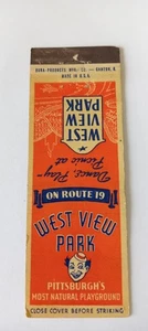 West View Park Playground Pittsburgh PA Matchcover Lot 666 - Picture 1 of 2
