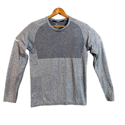 Nike Dri Fit Long Sleeve Running Athletic Shirt Mens Size Large Blue - Image 1 of 4