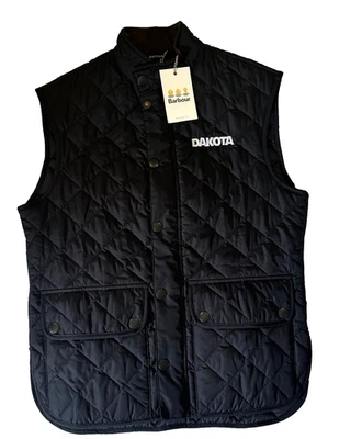 Barbour Dakota Lowerdale Gilet Vest Mens Black Quilted Lightweight medium NWT - Image 1 of 4