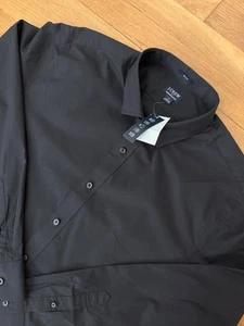 J Crew Shirt Mens Large Black Solid Performance Slim Fit Button Up NEW - Picture 1 of 4