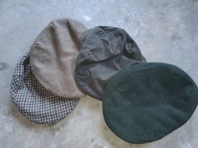 Lot Vintage Flat Caps Newsboy Banana Republic John Partridge Barbour Weyrer Wool - Image 1 of 4