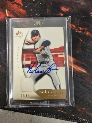 2005 SP Authentic Nolan Ryan AUTO Jersey 13/99 Rangers SP Collection - Image 1 of 2