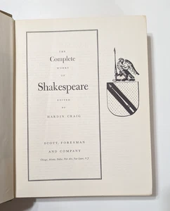 The Complete Works of William Shakespeare 1961 Illustrated HC Scott Foresman Co - Imagen 1 de 11