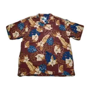 Vintage AFTCO Bluewater Floral Hawaiian Short Sleeve Shirt Mens XL Made In USA - Picture 1 of 9